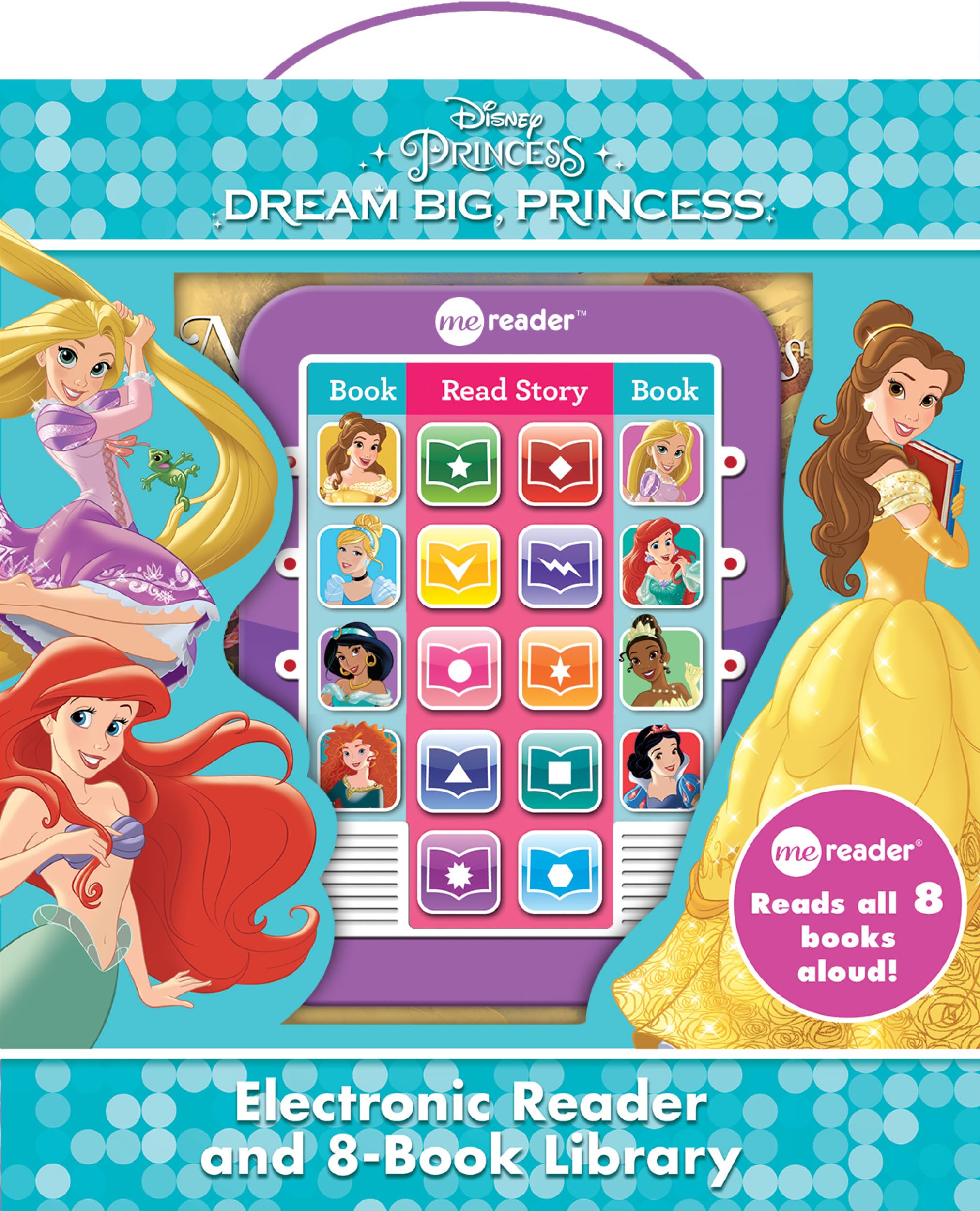 Disney Princess Ariel, Rapunzel, Belle, and More! Dream Big Princess Me Reader and 8Book Library  PI Kids,New