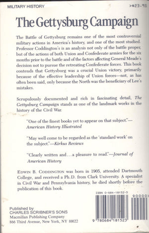 The Gettysburg Campaign: A Study in Command,Used
