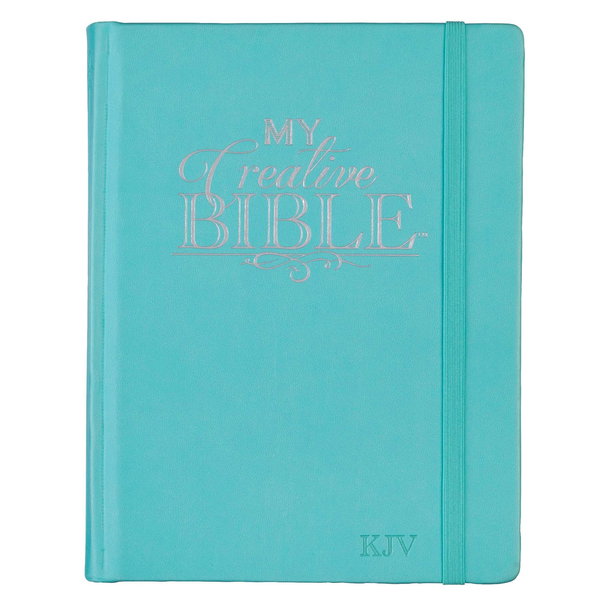 Kjv Holy Bible, My Creative Bible, Faux Leather Hardcover  Ribbon Marker, King James Version, Teal W/Elastic Closure (Kjv Creat