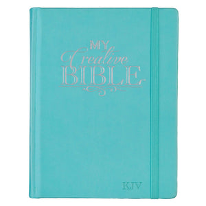 Kjv Holy Bible, My Creative Bible, Faux Leather Hardcover  Ribbon Marker, King James Version, Teal W/Elastic Closure (Kjv Creat
