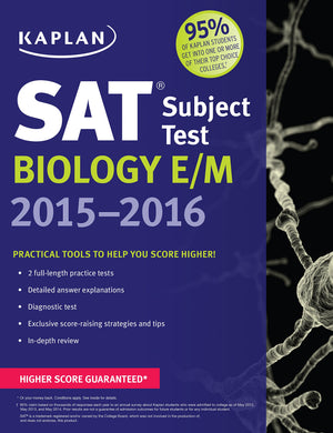 Kaplan SAT Subject Test Biology E/M 20152016 (Kaplan Test Prep),Used
