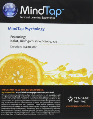 MindTap Psychology, 1 term (6 months) Printed Access Card for Kalat's Biological Psychology, 12th,Used