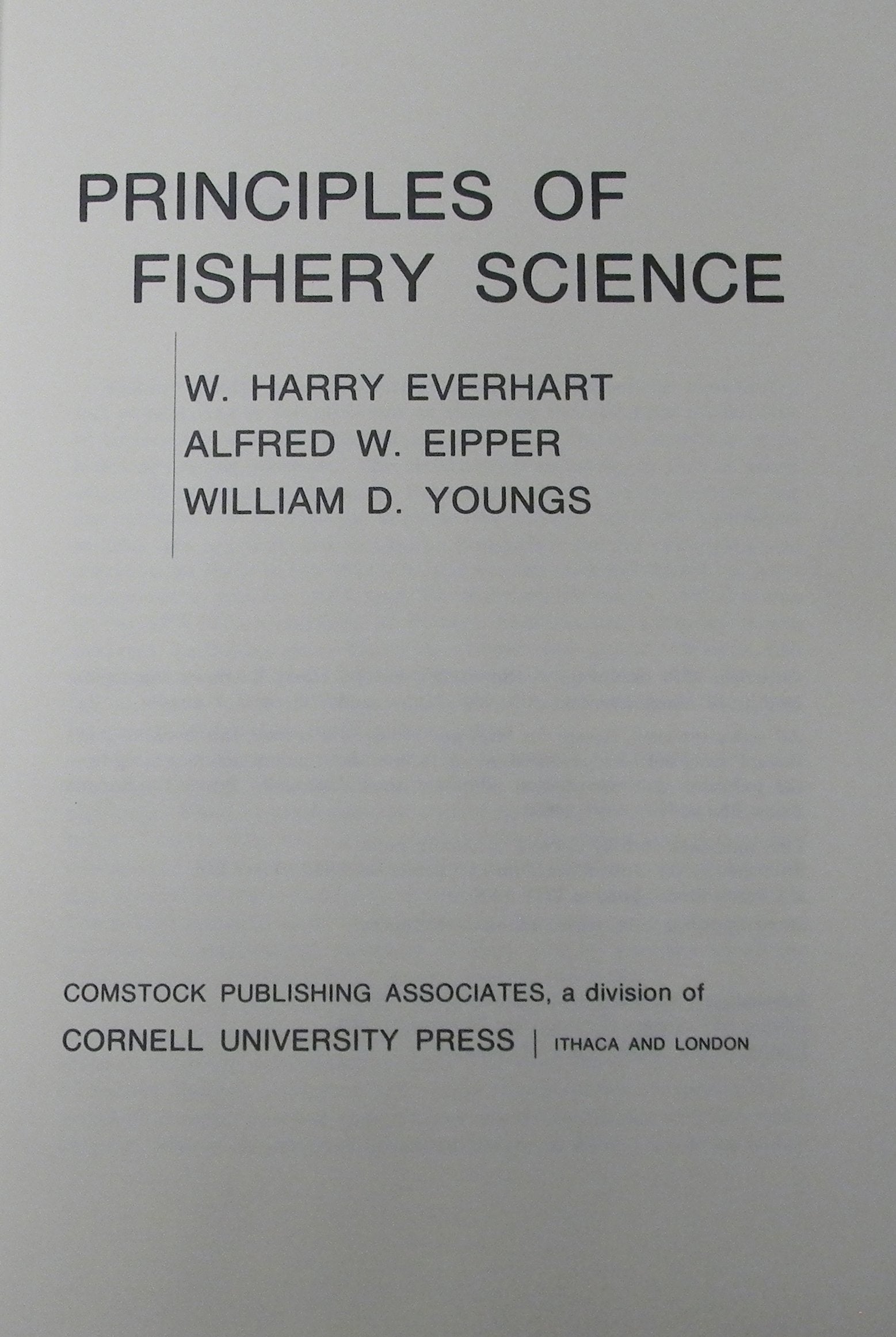 Principles of fishery science,Used