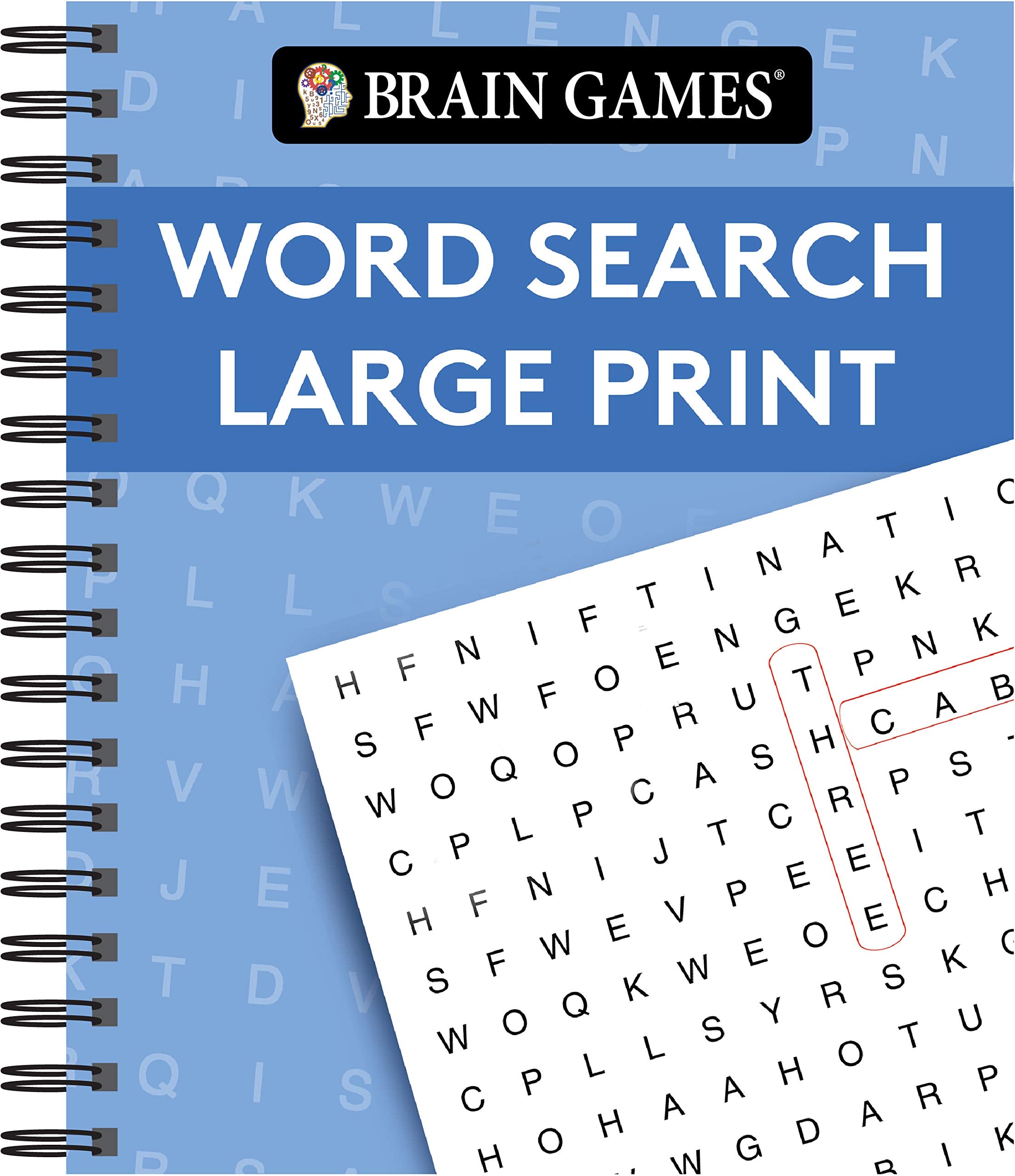 Brain Games  Word Search Large Print (Blue)