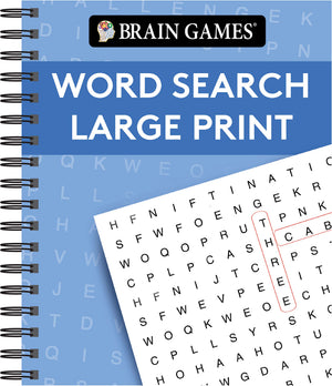 Brain Games  Word Search Large Print (Blue)