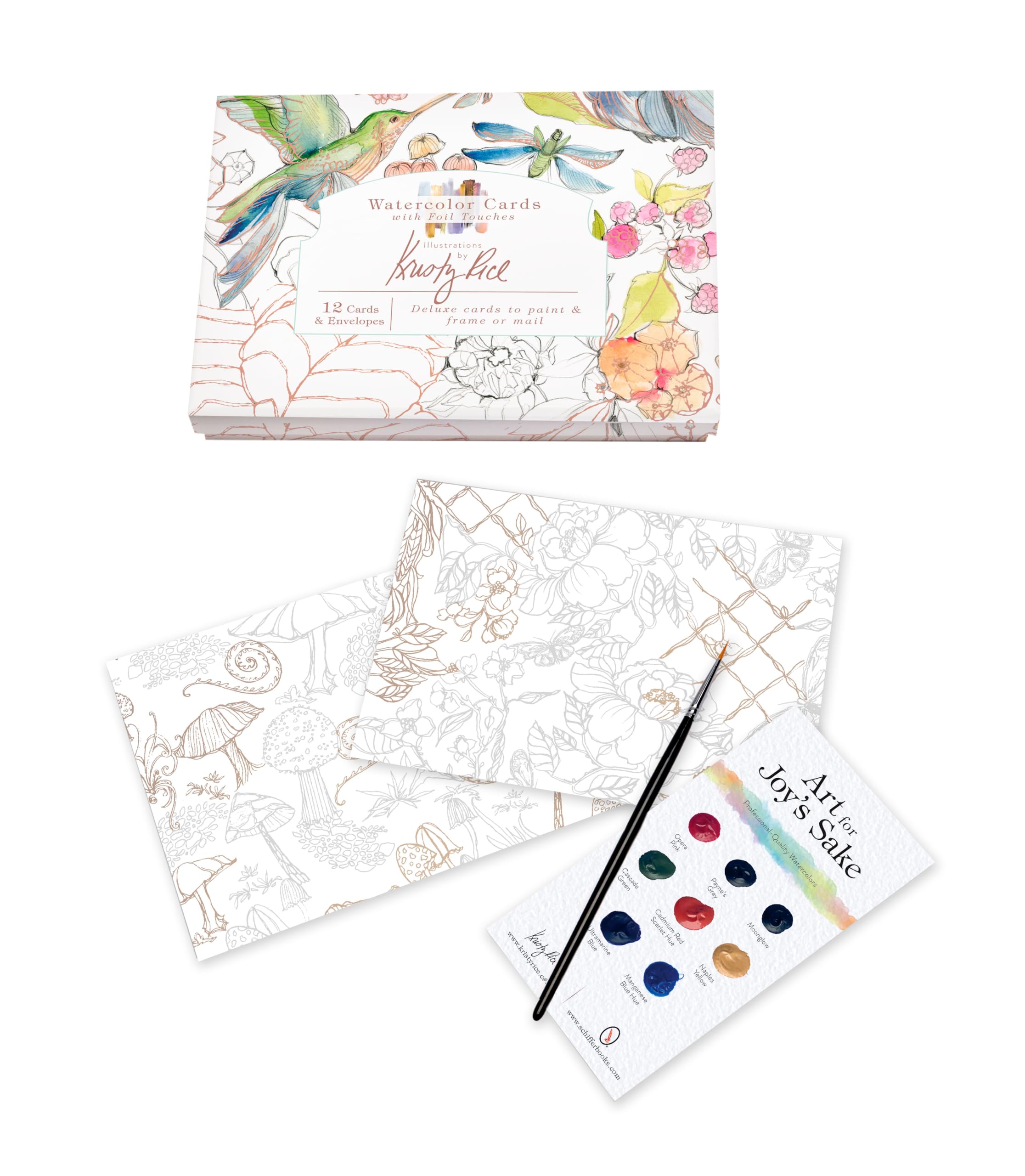 Watercolor Cards With Foil Touches: Illustrations By Kristy Rice (Artisan Series),Used