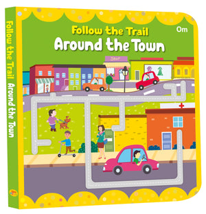 Board Book: Follow The Trail Around The Town- Activity Book For Children Age 3-5 Years