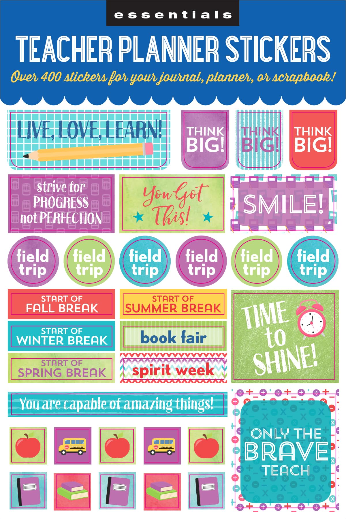 Essentials Teacher Planner Stickers (Set of 400 Stickers),Used