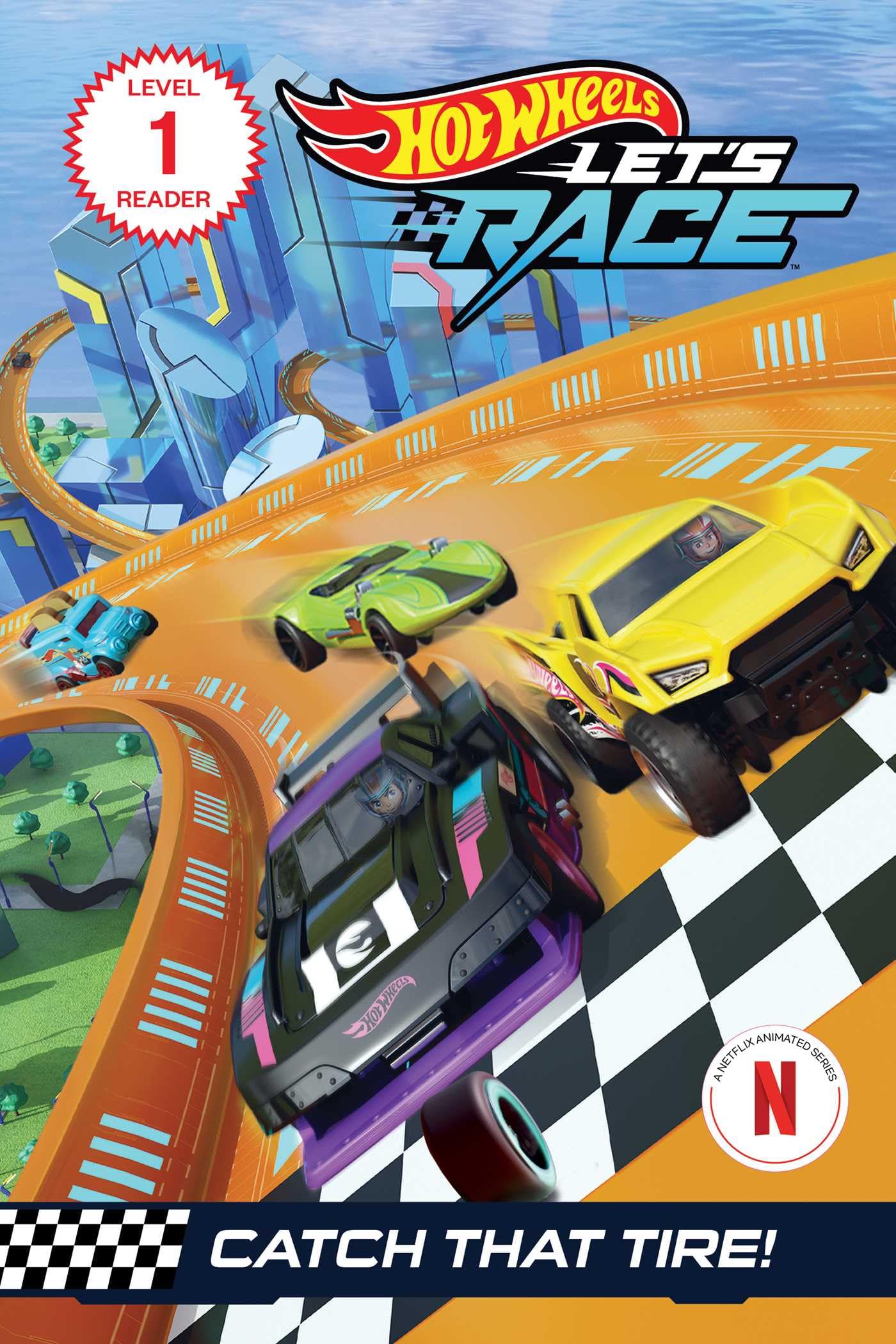 Hot Wheels Let's Race: Catch that Tire! (Mattel Reader, Level 1),New