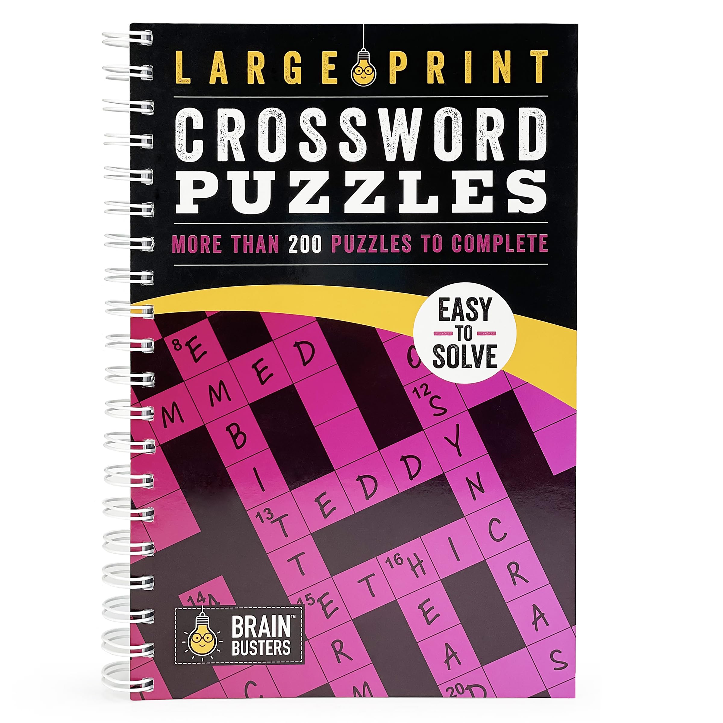 Large Print Crossword Puzzles Volume 2: 200+ Puzzles for Adults  Includes Spiral Bound / Lay Flat Design and Large to ExtraLar,Used