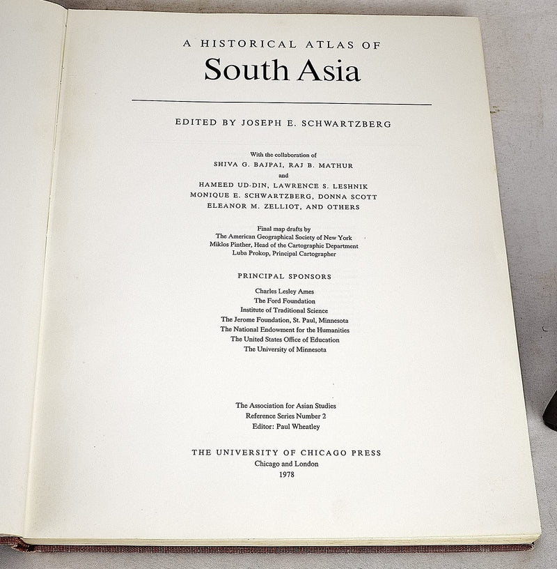 A Historical Atlas of South Asia (The Association for Asian Studies Reference Series, No. 2),Used