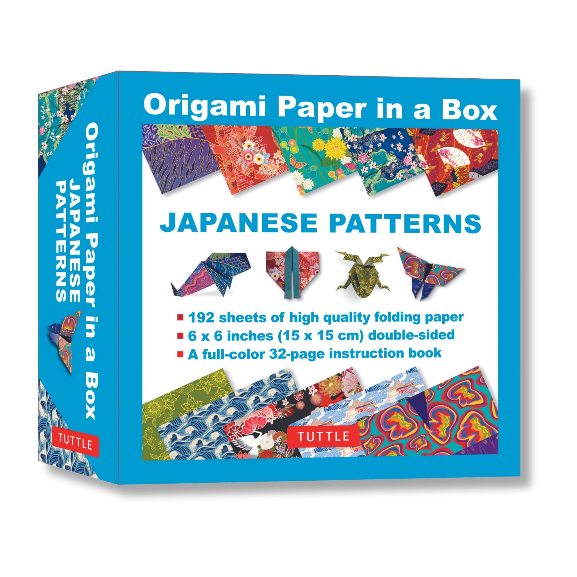 Origami Paper In A Box  Japanese Patterns: 192 Sheets Of Tuttle Origami Paper: 6X6 Inch Origami Paper Printed With 10 Different,Used