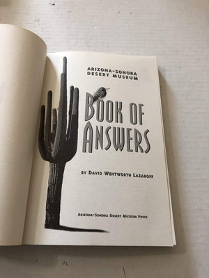 Arizonasonora Desert Museum Book Of Answers,Used