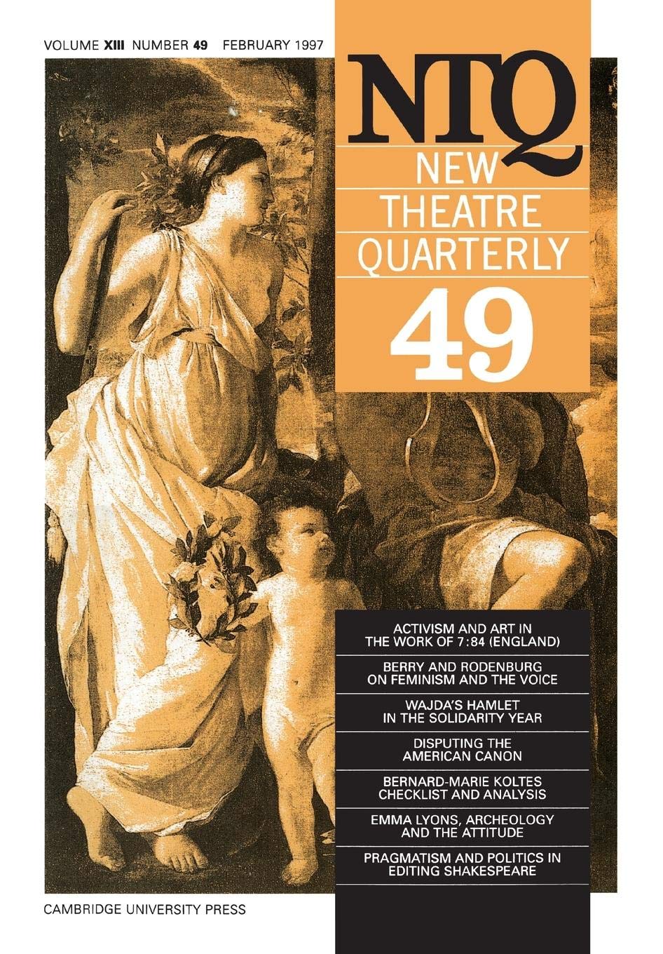 New Theatre Quarterly, Vol. 13, No. 49,Used