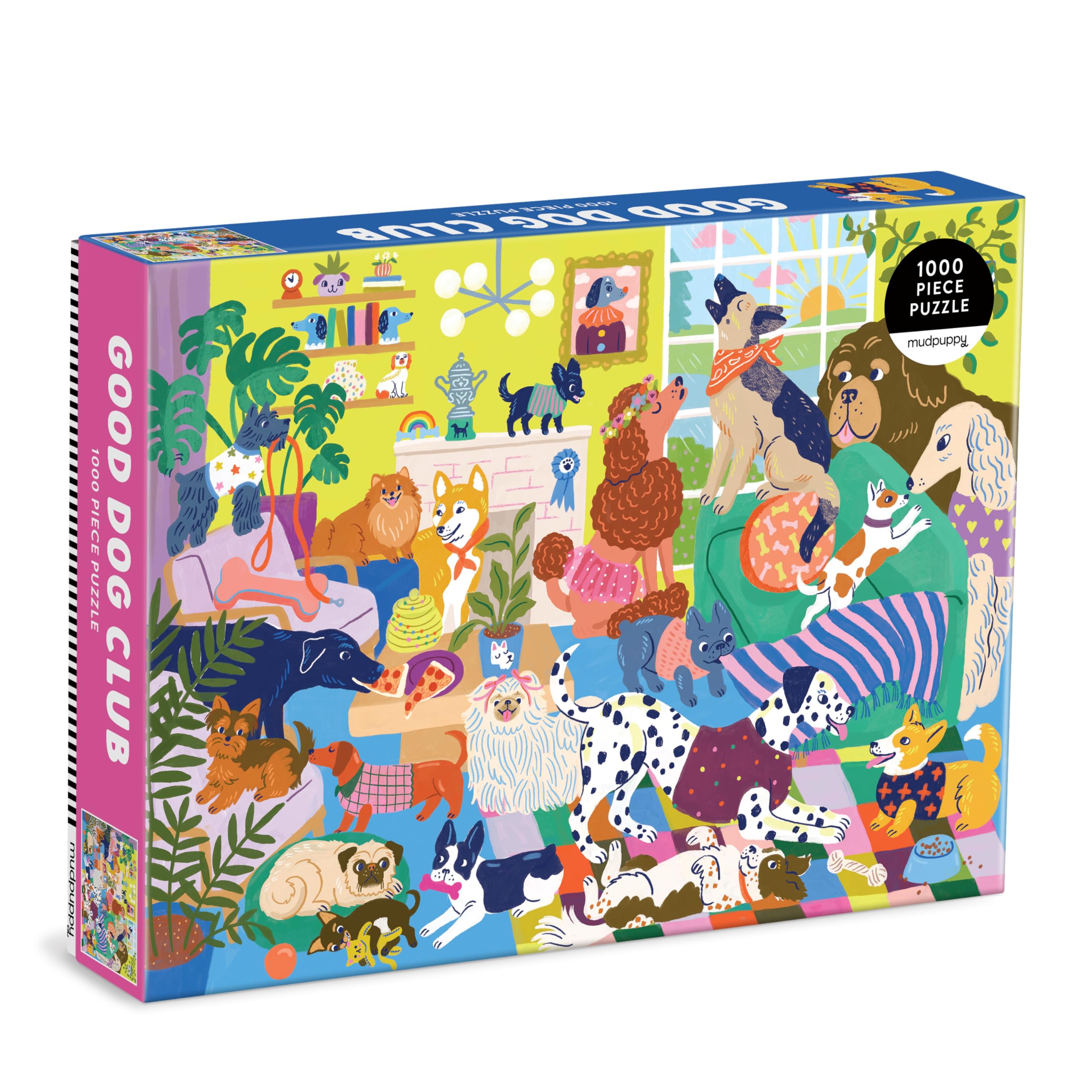 Mudpuppy Good Dog Club  1000 Piece Family Jigsaw Puzzle With Colorful And Fun Illustrations Of Dogs Having Fun For Children Age