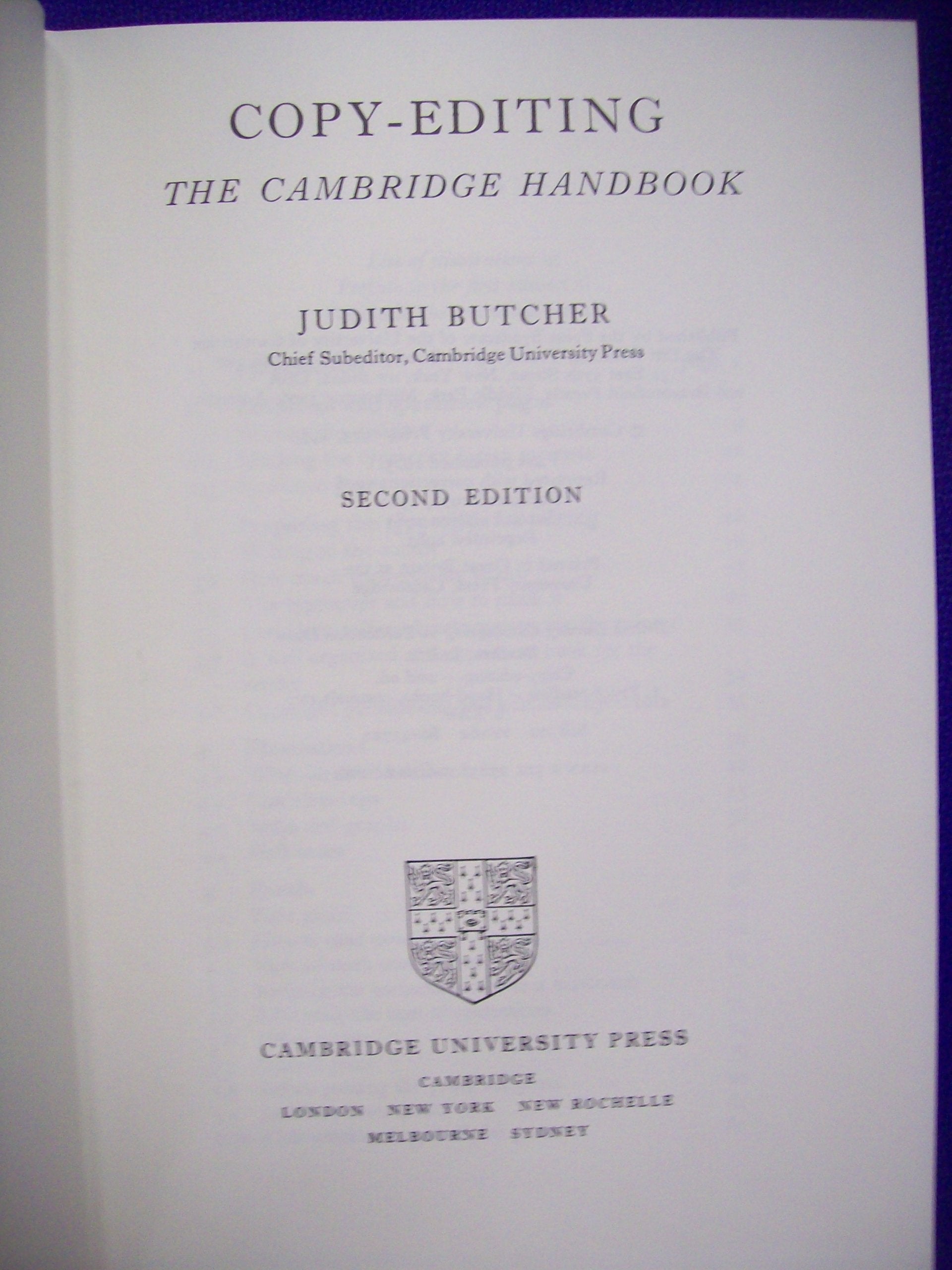 CopyEditing: The Cambridge Handbook,Used