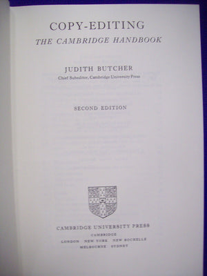 CopyEditing: The Cambridge Handbook,Used