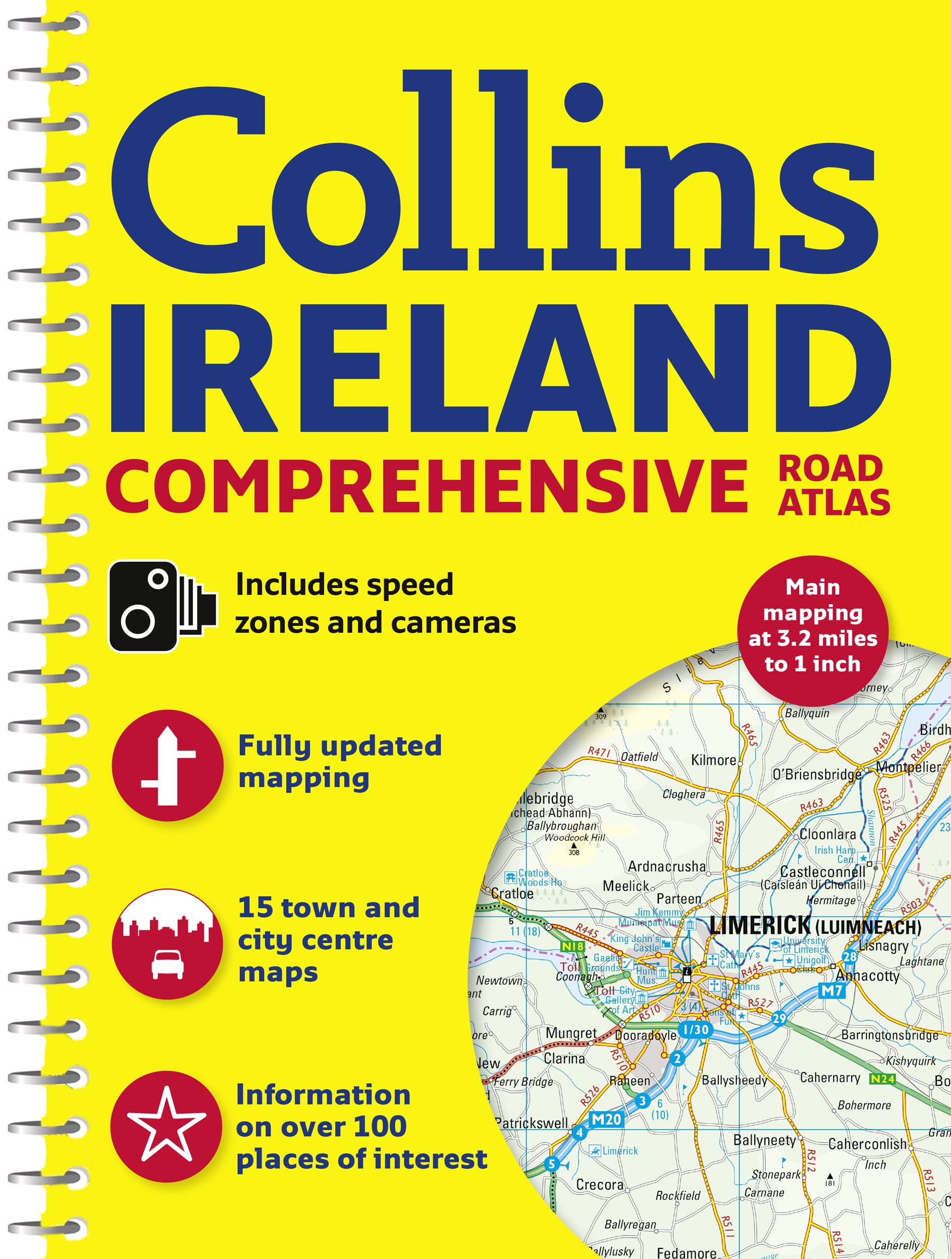 Collins Ireland Comprehensive Road Atlas,Used