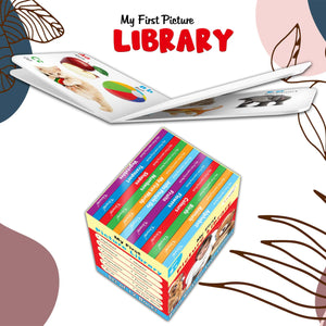 My First Mini Learning Library Set For Kids (Red Edition) : Collection Of Early Learning Board Books, My First Mini Library, Preschool Kids Book, 12 Learning Books For Kids
