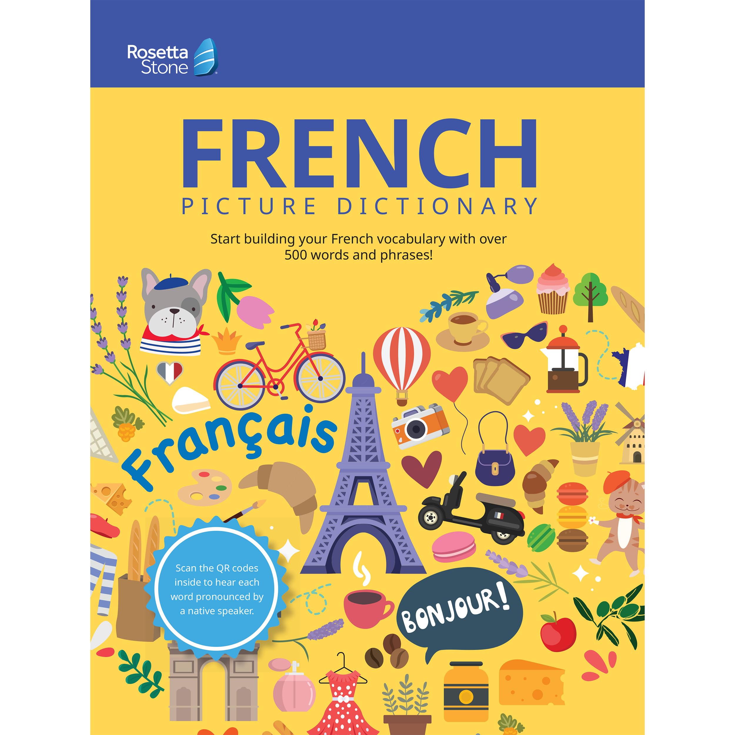 Rosetta Stone French Picture Dictionary, French Dictionary to Learn French Vocabulary and Phrases, Dictionary for Kids and Adult,Used
