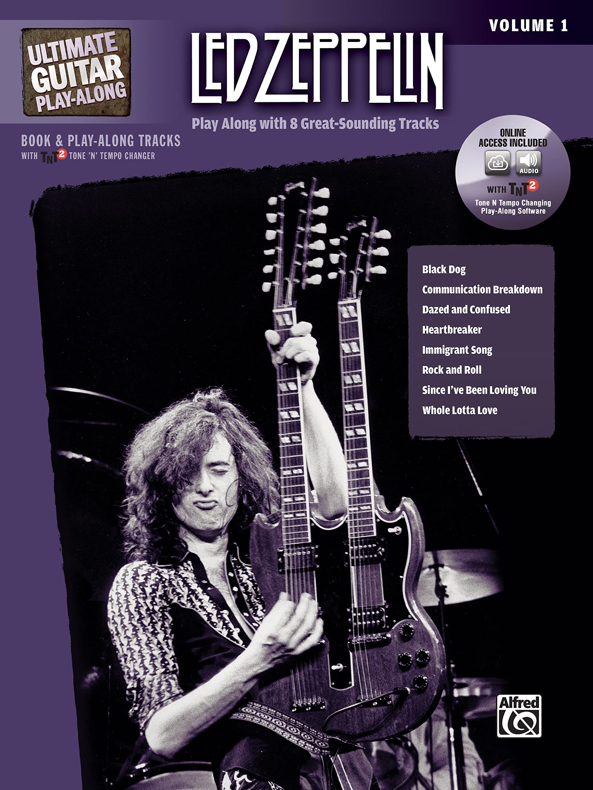 Ultimate Guitar PlayAlong Led Zeppelin, Vol 1: Play Along with 8 GreatSounding Tracks (Authentic Guitar TAB), Book & Online Au,New