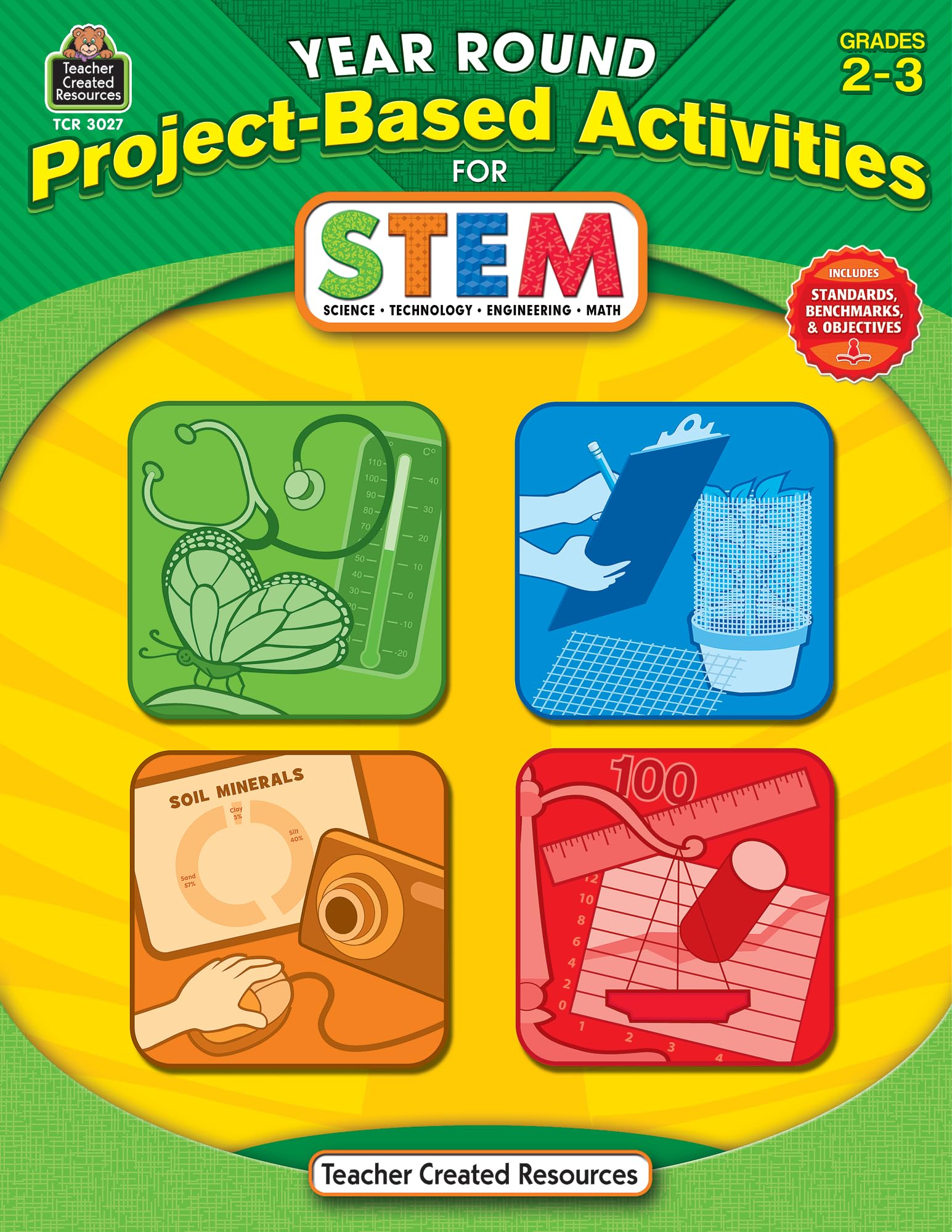Teacher Created Resources Year Round Grades 34 Stem ProjectBased Activities Book Printed Book,New