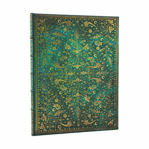 Emerald Flower Ultra Lined Hardcover Journal, 144Pg, 120Gsm, MarshS Library By Paperblanks (NatureS Grace)