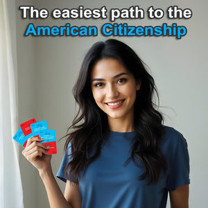 US Citizenship Flash Cards: Compact Naturalization Test Study Guide with 100 USCIS Questions & Answers, New Turn & Flip Method, ,Used