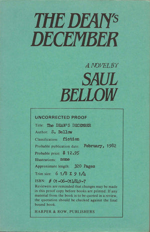 The Dean's December,Used