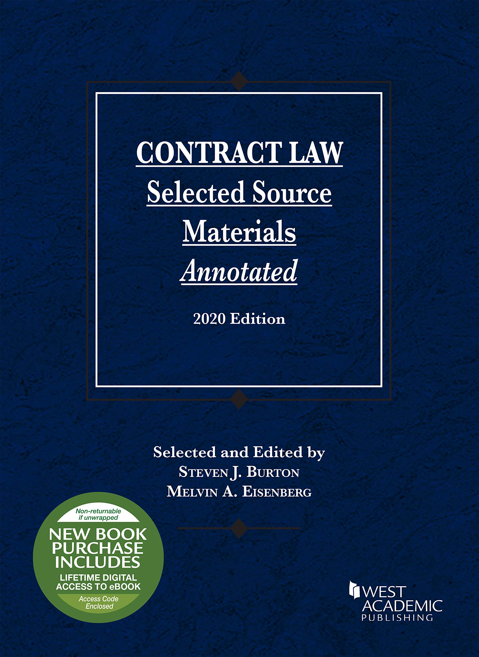 Contract Law, Selected Source Materials Annotated, 2020 Edition (Selected Statutes),Used