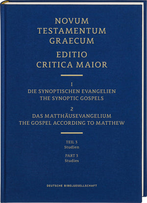 Novum Testamentum Graecum Editio Critica Maior, (Ecm) I.1/3: The Gospel According To Matthew, Studies