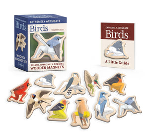 Extremely Accurate Birds Wooden Magnet Set: 10 Anatomically Precise Magnets (Rp Minis)