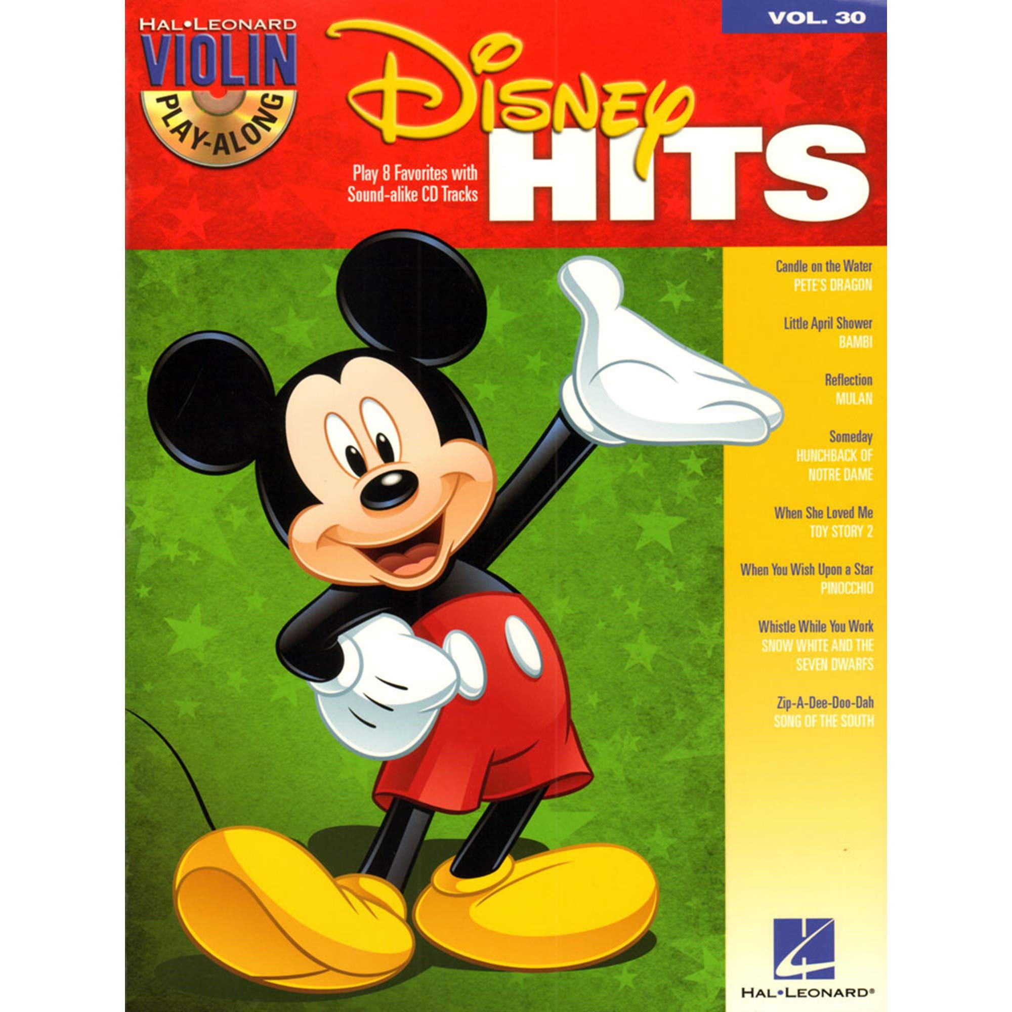 Disney Hits: Violin Playalong Volume 30,New