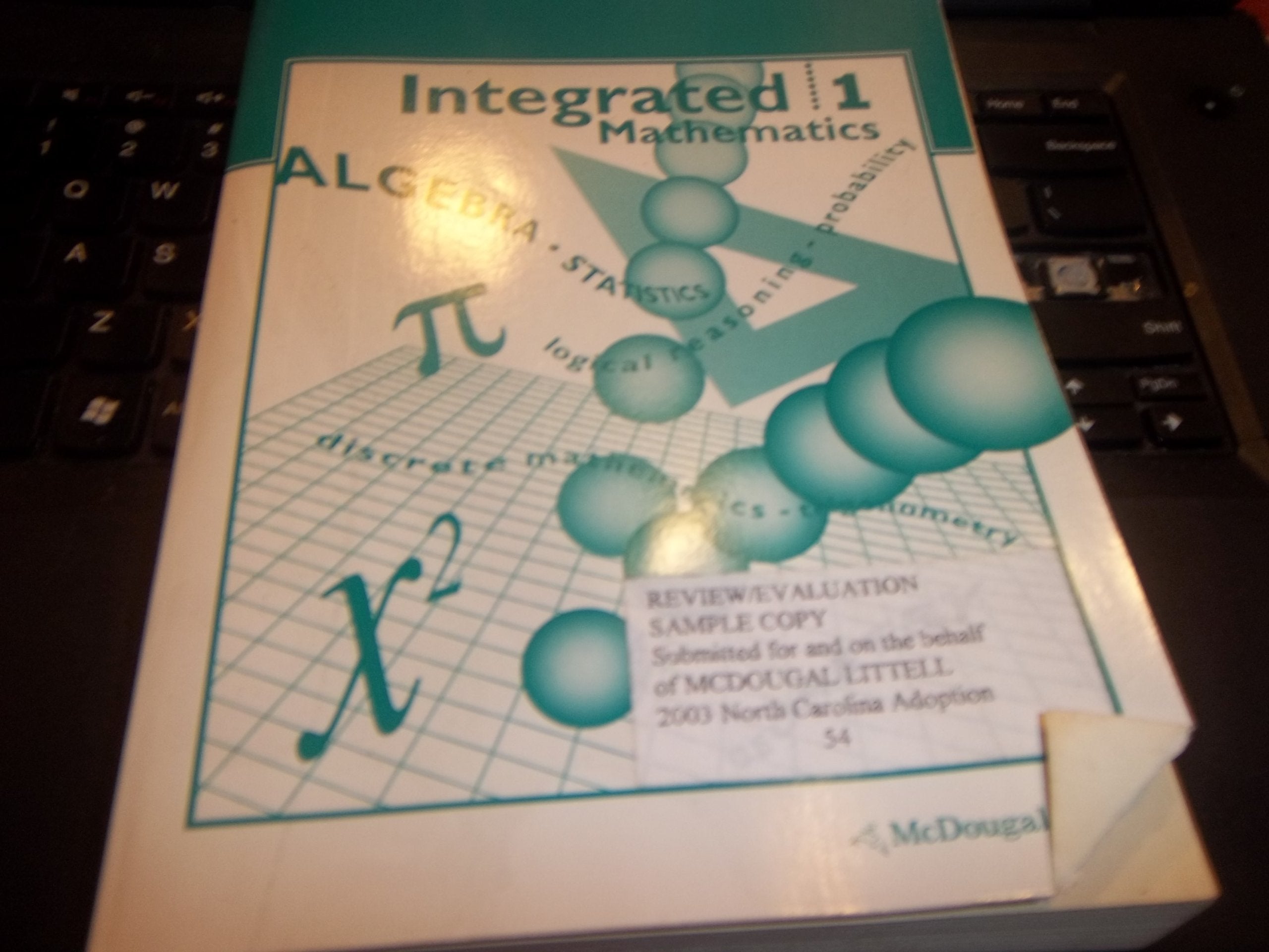 McDougal Littell Integrated Mathematics, Book 1: Solution Key,Used