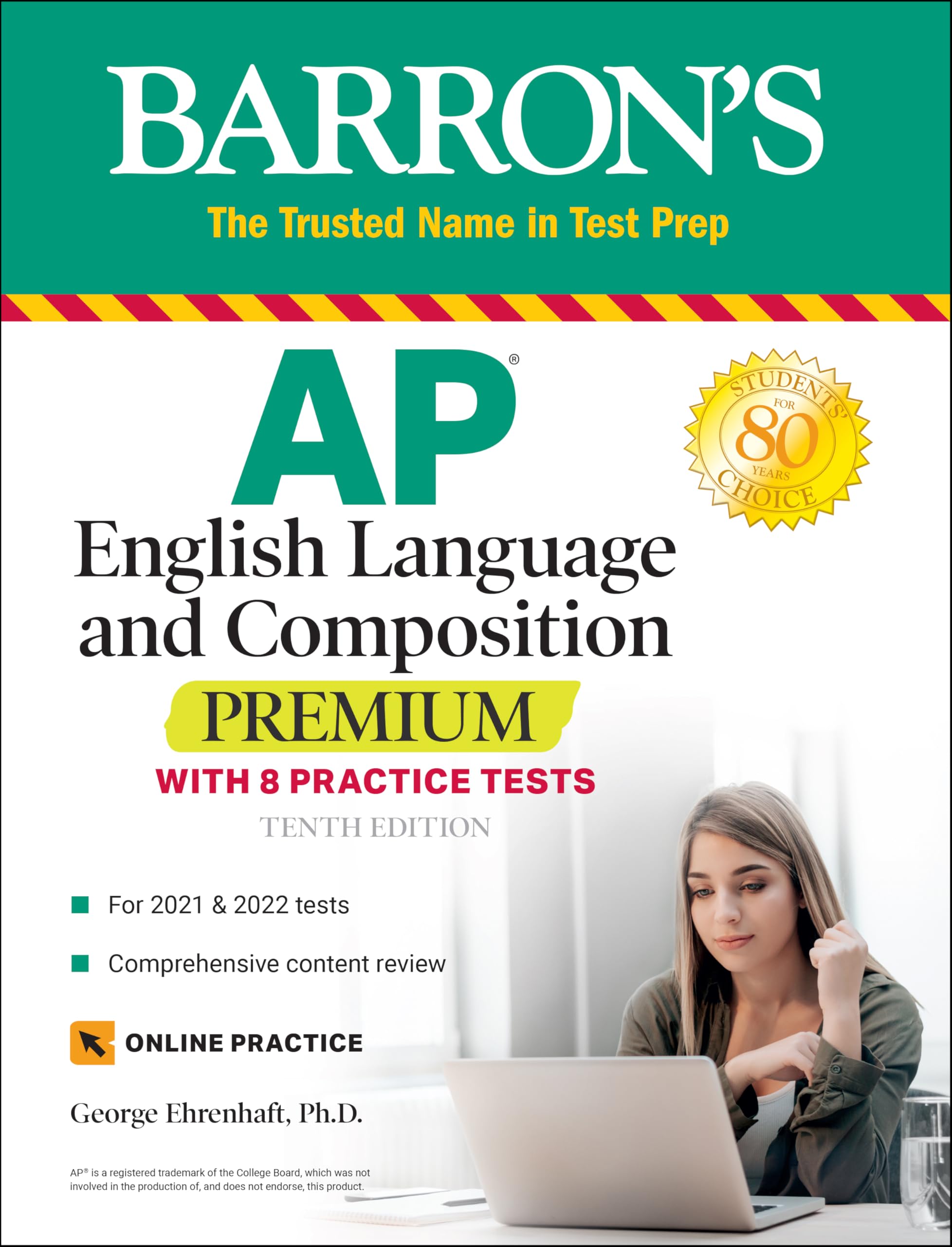 AP English Language and Composition Premium: With 8 Practice Tests (Barron's Test Prep),Used