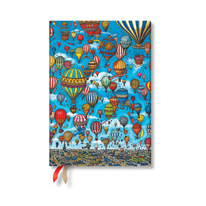 Paperblanks | 2026 Balloon Festival | Pierre The Maze Detective | 12Month Planner Flexis | Midi | DayAtATime | Elastic Band