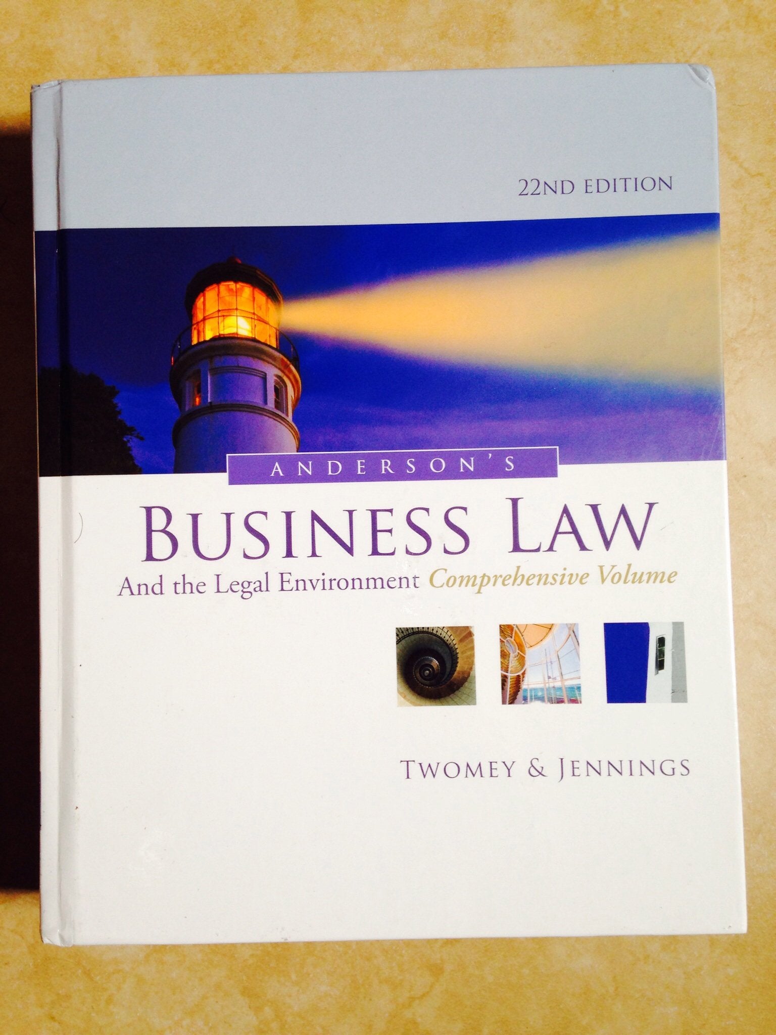 Anderson's Business Law and the Legal Environment, Standard Volume, 22nd Edition,Used