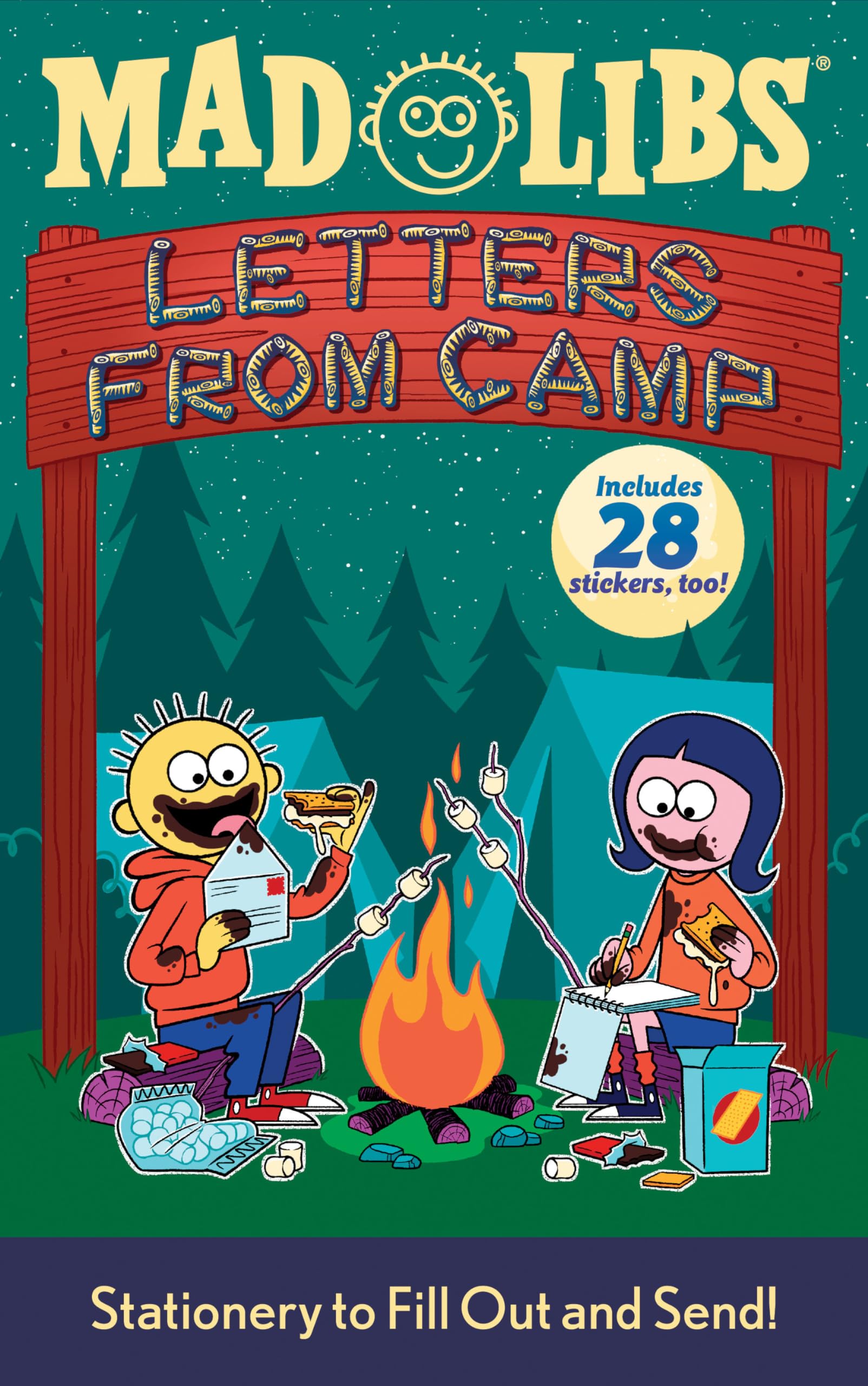 Letters From Camp Mad Libs: Stationery To Fill Out And Send! Includes 28 Stickers Too!,New