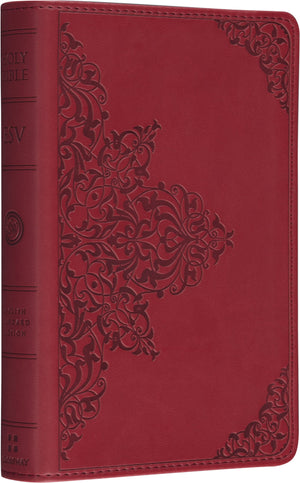 Holy Bible: English Stanard Version, Trutone Cranberry Filigree Imitation Leather, Red Letter,Used
