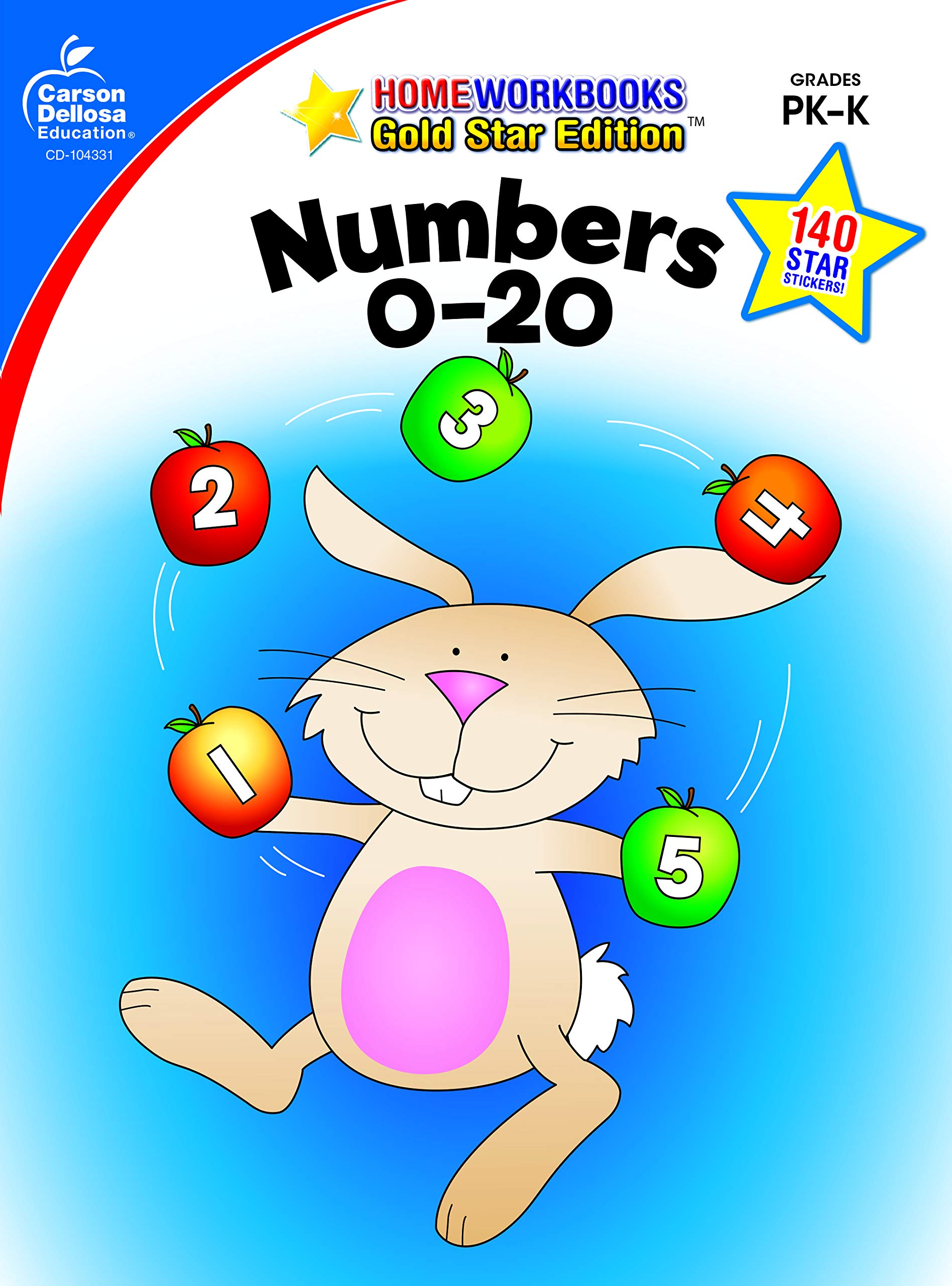 Numbers 020, Grades PK  K (Home Workbooks),Used