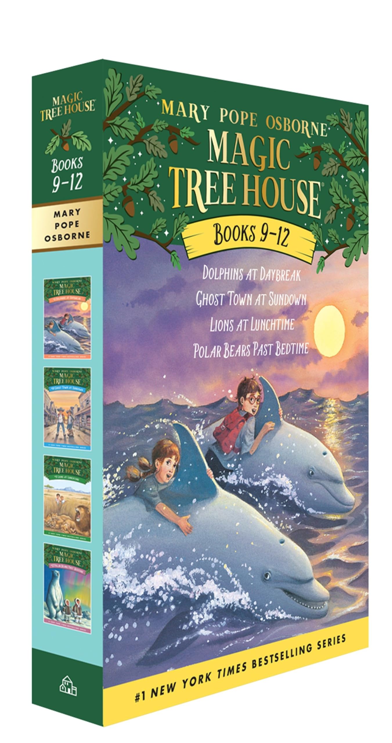 Magic Tree House Boxed Set, Books 912: Dolphins at Daybreak, Ghost Town at Sundown, Lions at Lunchtime, and Polar Bears Past Be,New