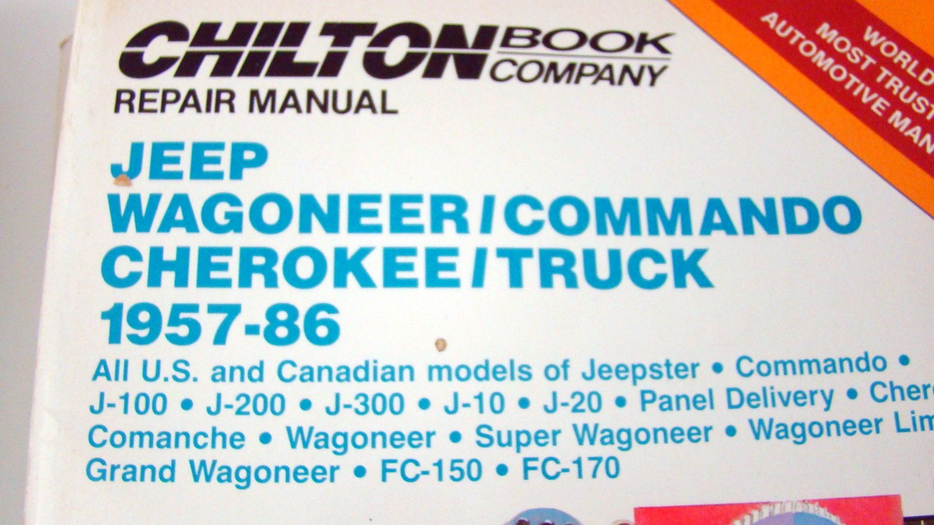 Chilton'S Repair Manual Jeep Wagoneer/Commando Cherokee/Truck 195786