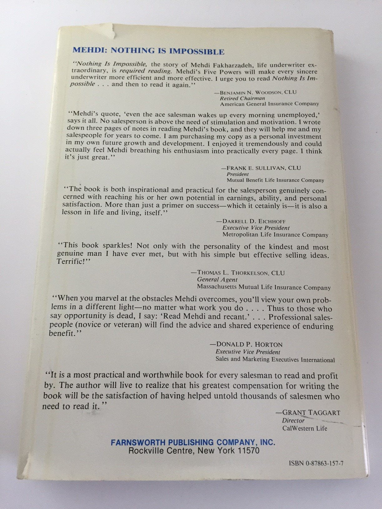 Mehdi: Nothing Is Impossible,Used