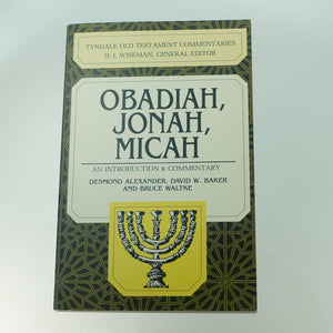 Obadiah, Jonah, Micah: An Introduction And Commentary (Tyndale Old Testament Commentaries),New