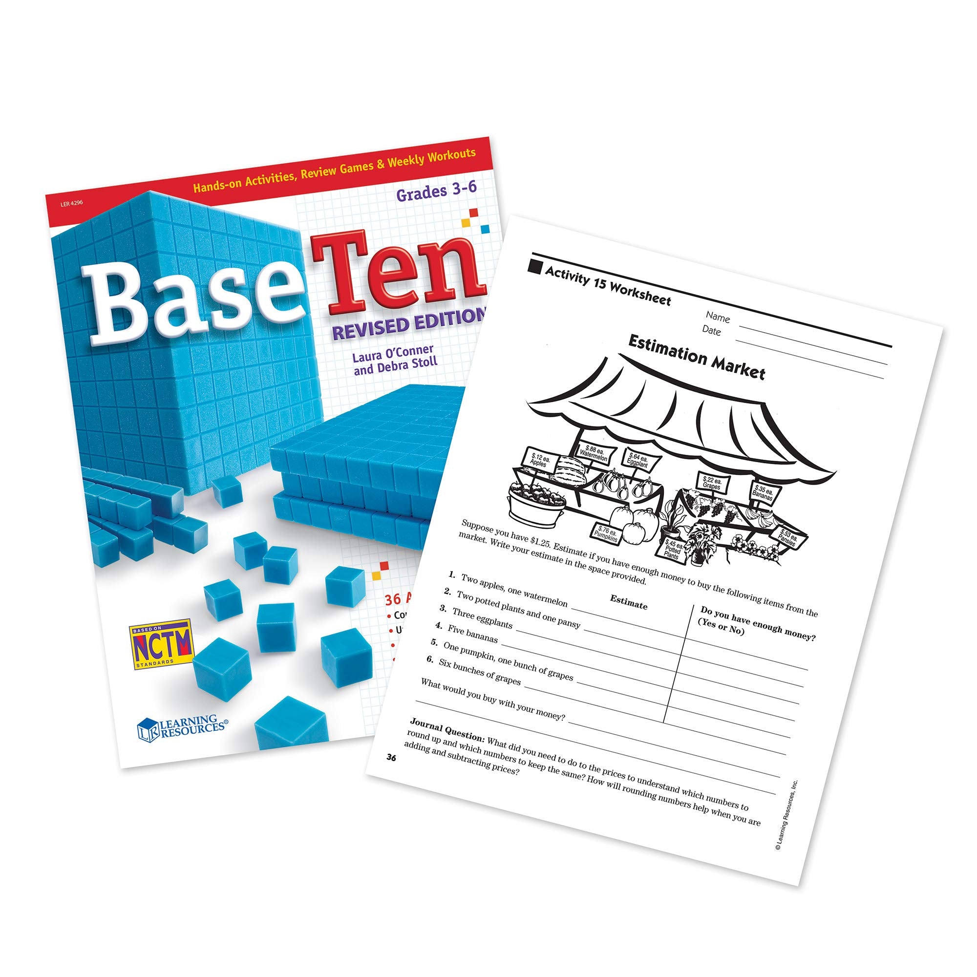 Learning Resources Base Ten Activity Book, Math Resources Booklet, 107 Page Activity Book, Homeschool Books, Math Help For Paren