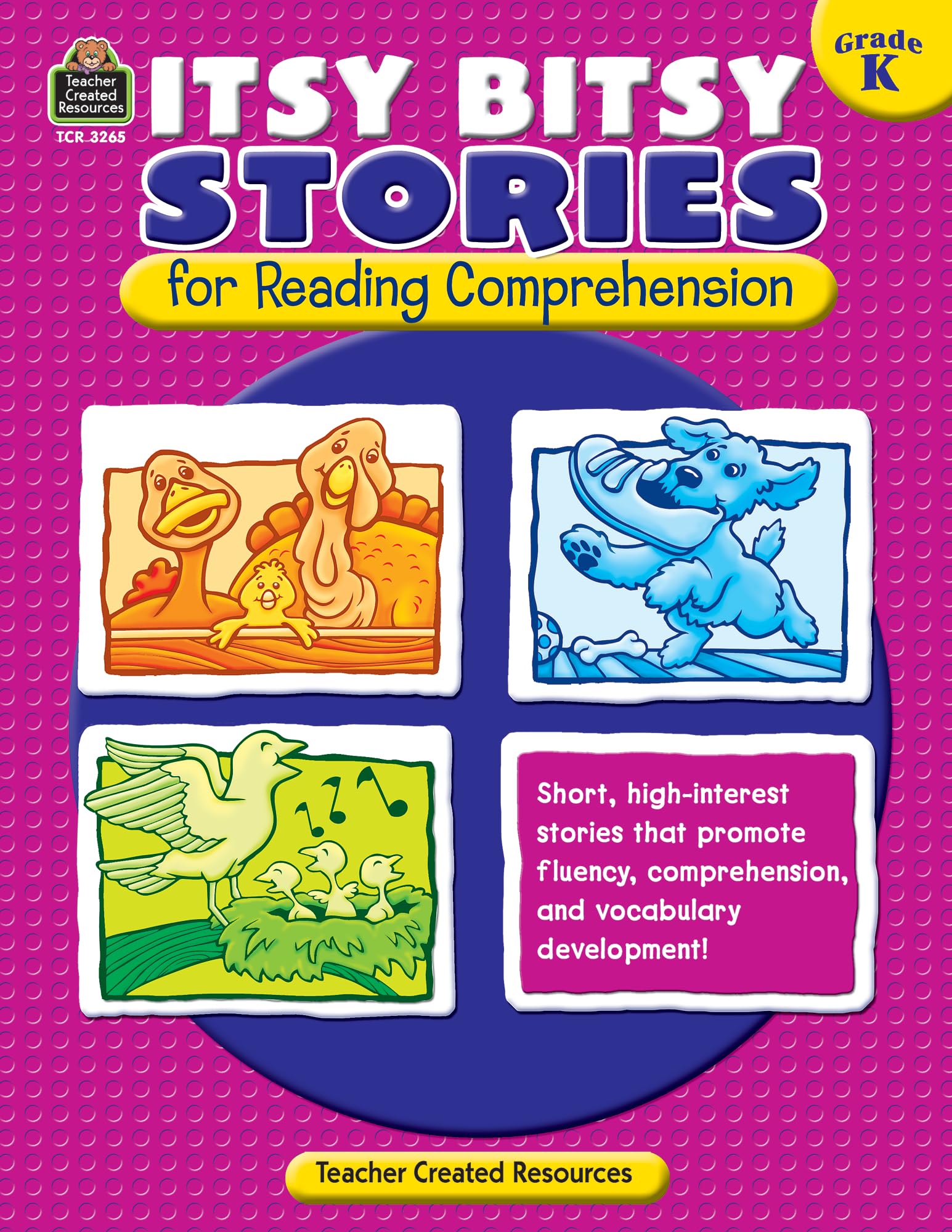 Itsy Bitsy Stories for Reading Comprehension Grd K,Used