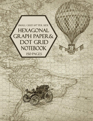 Hexagonal Graph Paper and Dot Grid Notebook: Small Grid 1/4