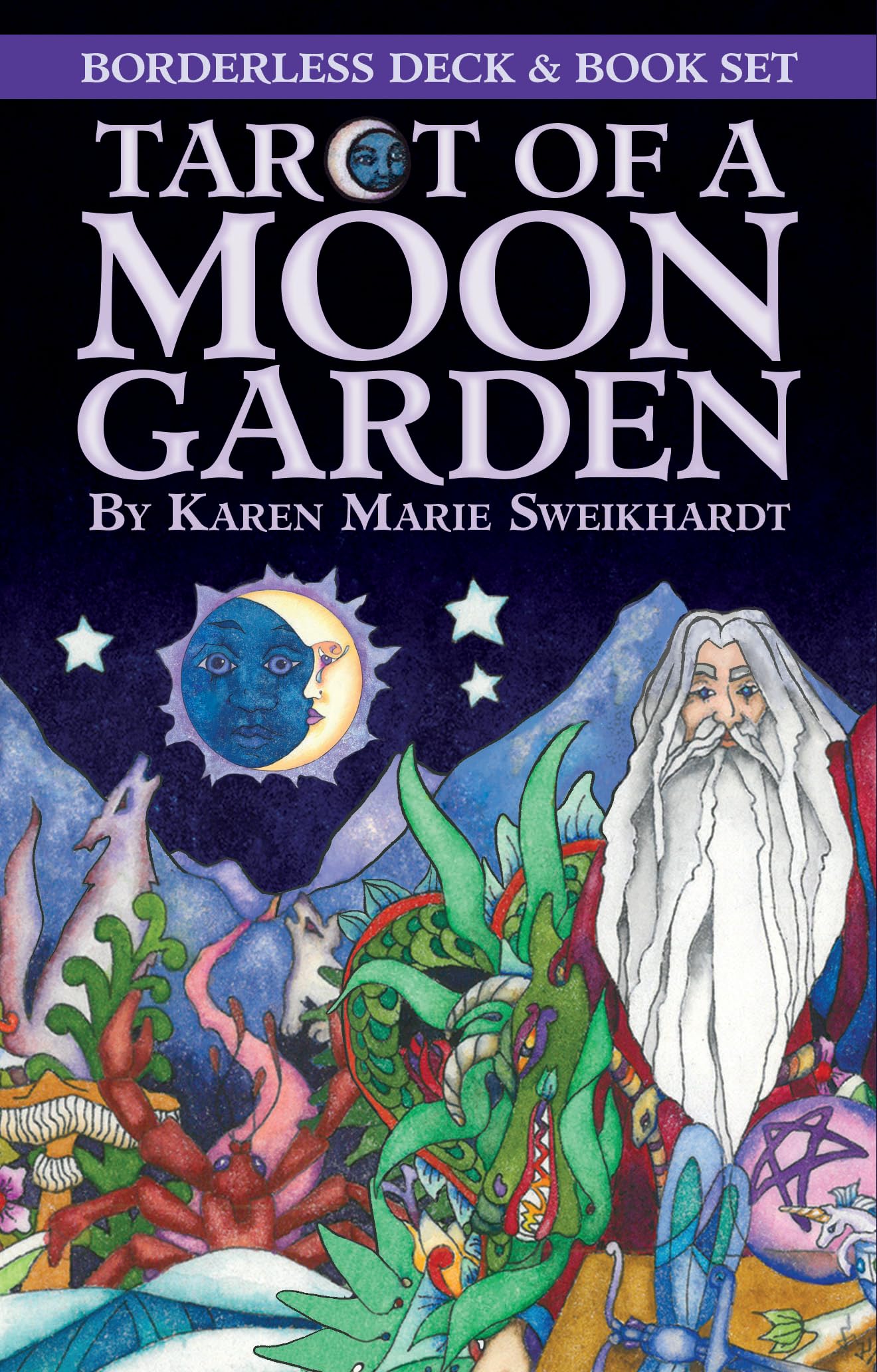 Tarot Of A Moon Garden Borderless Deck & Book Set,New