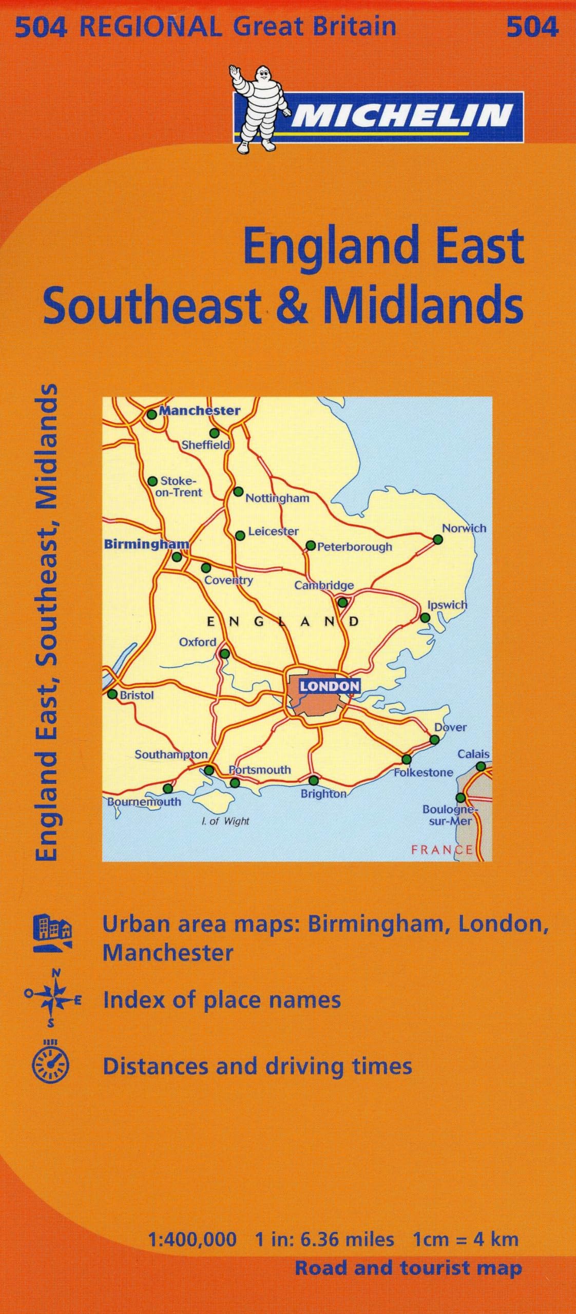 Michelin Map Great Britain: England, Southeast, Midlands & East Anglia Map 504 (Maps/Regional (Michelin)),New