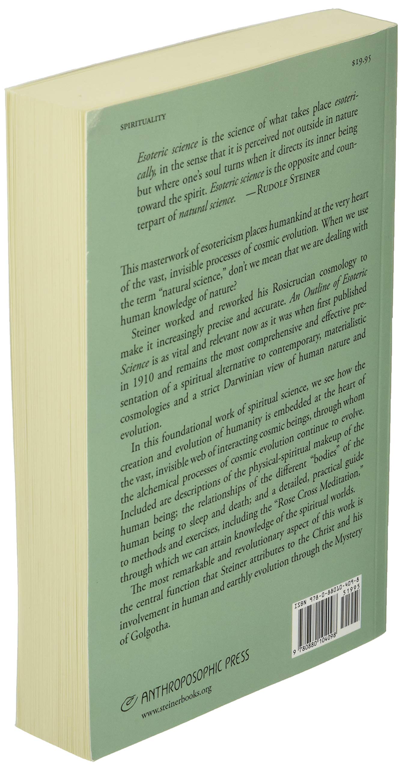 An Outline Of Esoteric Science: (Cw 13) (Classics In Anthroposophy),New